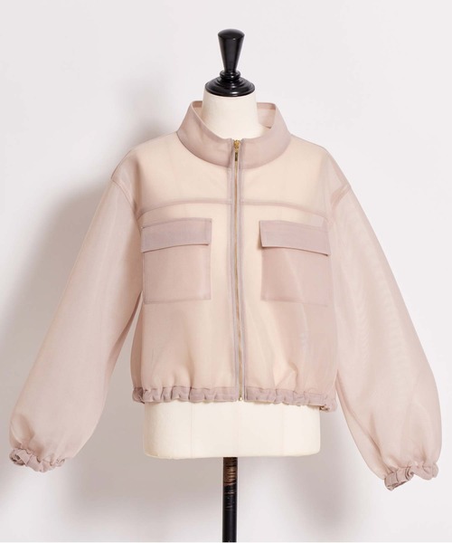 NOELA（ノエラ）の「シアーダンボールブルゾン（ブルゾン・レディース・ブラック/ベージュ・S/M）」の9枚目の写真