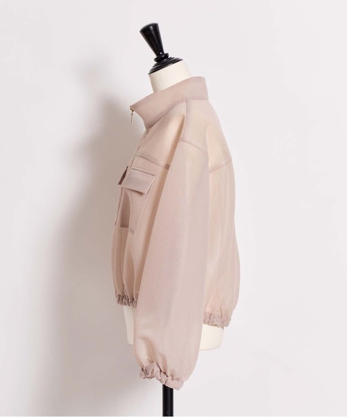 NOELA（ノエラ）の「シアーダンボールブルゾン（ブルゾン・レディース・ブラック/ベージュ・S/M）」の8枚目の写真