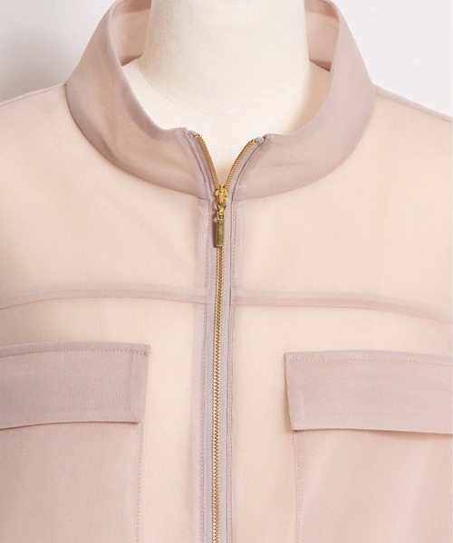 NOELA（ノエラ）の「シアーダンボールブルゾン（ブルゾン・レディース・ブラック/ベージュ・S/M）」の6枚目の写真