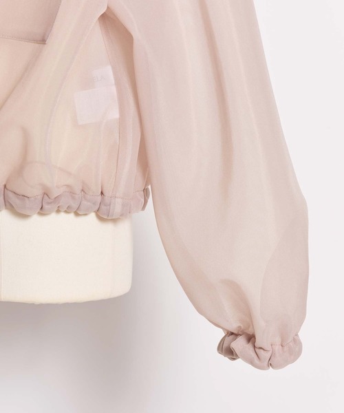 NOELA（ノエラ）の「シアーダンボールブルゾン（ブルゾン・レディース・ブラック/ベージュ・S/M）」の4枚目の写真