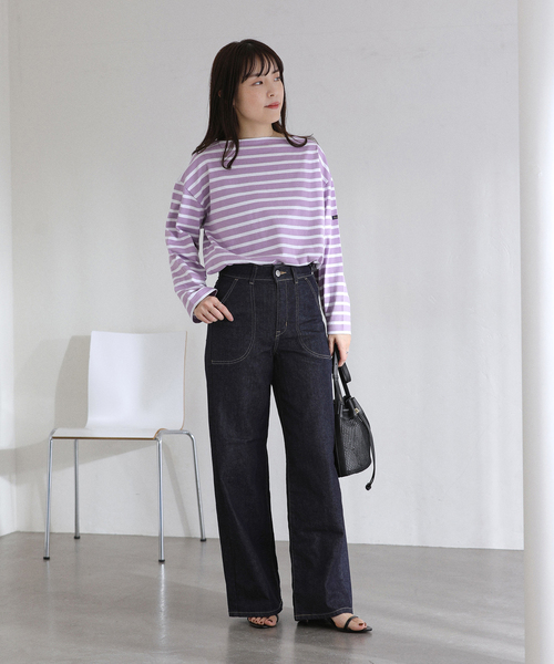 La TOTALITE（ラトータリテ）の「【洗える】SOMETHING / サムシング LISA LACE UP WIDE（デニムパンツ・レディース・ネイビー/ブルー系その他・MEDIUM/SMALL/LARGE）」の4枚目の写真