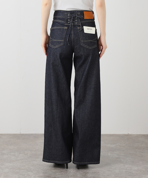 La TOTALITE（ラトータリテ）の「【洗える】SOMETHING / サムシング LISA LACE UP WIDE（デニムパンツ・レディース・ネイビー/ブルー系その他・MEDIUM/SMALL/LARGE）」の19枚目の写真