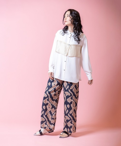 OSMOSIS(オズモーシス)の「プリントパンツ(その他パンツ・レディース・ブラック/ブルー/ベージュ・ONE SIZE)」の10枚目の写真