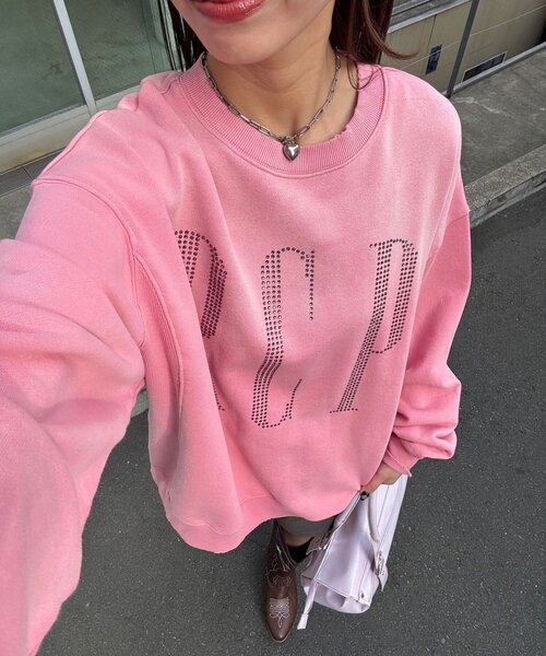 RePRODUCTION LABEL（リプロダクションレーベル）の「【RePRODUCTION LABEL / リプロダクションレーベル】セットインスウェット（パーカー・レディース・ネイビー/イエロー/ブラック/ベージュ/チャコールグレー/オレンジ/ピンク/レッド/サックスブルー・FREE）」の7枚目の写真