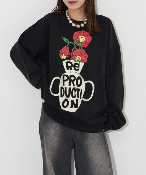 RePRODUCTION LABEL（リプロダクションレーベル）の「【RePRODUCTION LABEL / リプロダクションレーベル】セットインスウェット（パーカー・レディース・ネイビー/イエロー/ブラック/ベージュ/チャコールグレー/オレンジ/ピンク/レッド/サックスブルー・FREE）」の10枚目の写真