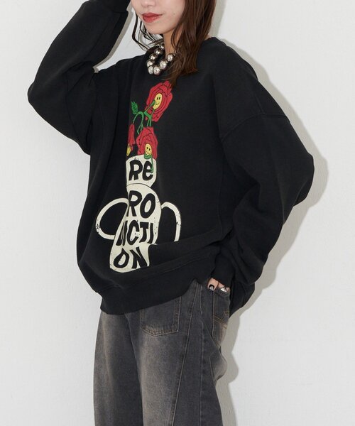 RePRODUCTION LABEL（リプロダクションレーベル）の「【RePRODUCTION LABEL / リプロダクションレーベル】セットインスウェット（パーカー・レディース・ネイビー/イエロー/ブラック/ベージュ/チャコールグレー/オレンジ/ピンク/レッド/サックスブルー・FREE）」の11枚目の写真