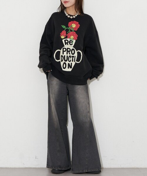 RePRODUCTION LABEL（リプロダクションレーベル）の「【RePRODUCTION LABEL / リプロダクションレーベル】セットインスウェット（パーカー・レディース・ネイビー/イエロー/ブラック/ベージュ/チャコールグレー/オレンジ/ピンク/レッド/サックスブルー・FREE）」の15枚目の写真