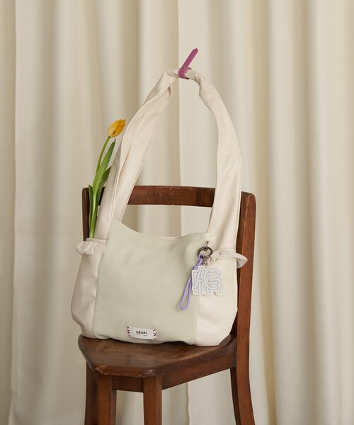 GRAIN（グレイン）の「【GRAIN/グレイン】スウェードドッキングチュールトートバック（トートバッグ・レディース・ブラウン/アイボリー/グリーン・FREE）」の2枚目の写真