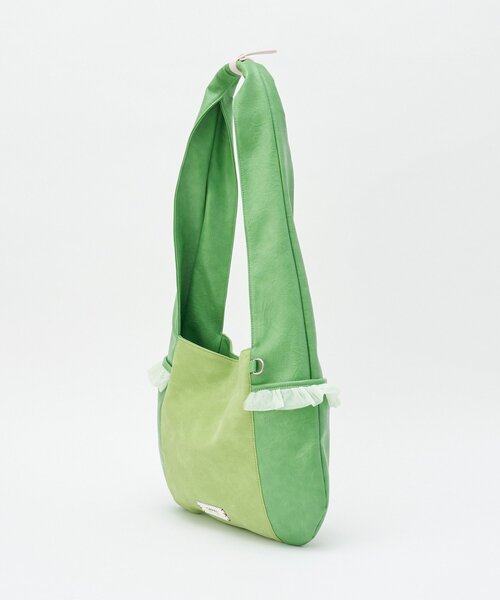 GRAIN（グレイン）の「【GRAIN/グレイン】スウェードドッキングチュールトートバック（トートバッグ・レディース・ブラウン/アイボリー/グリーン・FREE）」の18枚目の写真