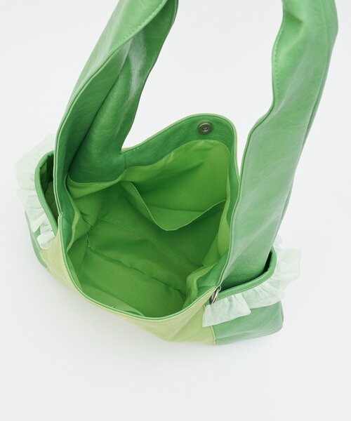 GRAIN（グレイン）の「【GRAIN/グレイン】スウェードドッキングチュールトートバック（トートバッグ・レディース・ブラウン/アイボリー/グリーン・FREE）」の21枚目の写真