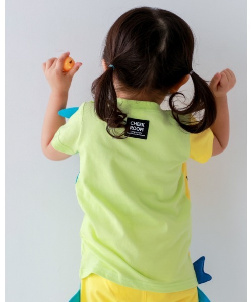 CHEEK ROOM(チークルーム)の「チークルーム くじらとさめ Tシャツ(Tシャツ/カットソー・キッズ・パープル/ライトグリーン/サックスブルー・90cm/100cm/110cm/120cm/130cm/80cm)」の7枚目の写真