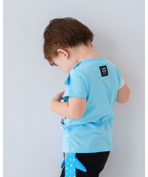 CHEEK ROOM(チークルーム)の「チークルーム くじらとさめ Tシャツ(Tシャツ/カットソー・キッズ・パープル/ライトグリーン/サックスブルー・90cm/100cm/110cm/120cm/130cm/80cm)」の11枚目の写真