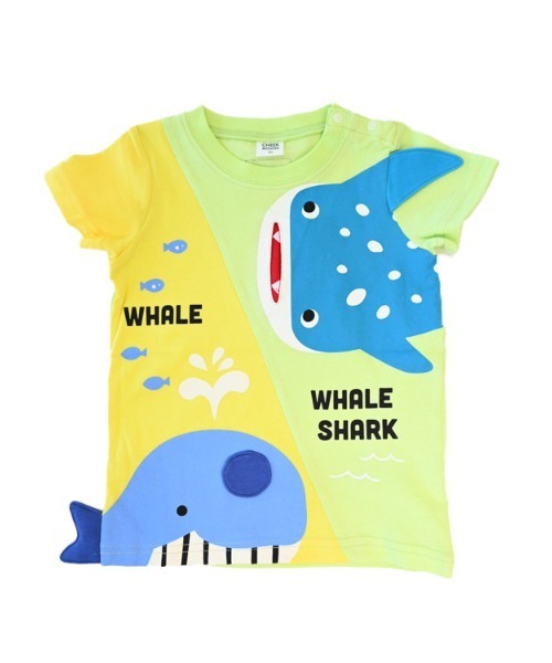 CHEEK ROOM(チークルーム)の「チークルーム くじらとさめ Tシャツ(Tシャツ/カットソー・キッズ・パープル/ライトグリーン/サックスブルー・90cm/100cm/110cm/120cm/130cm/80cm)」の16枚目の写真