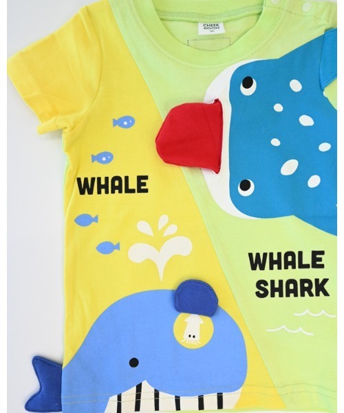 CHEEK ROOM(チークルーム)の「チークルーム くじらとさめ Tシャツ(Tシャツ/カットソー・キッズ・パープル/ライトグリーン/サックスブルー・90cm/100cm/110cm/120cm/130cm/80cm)」の17枚目の写真