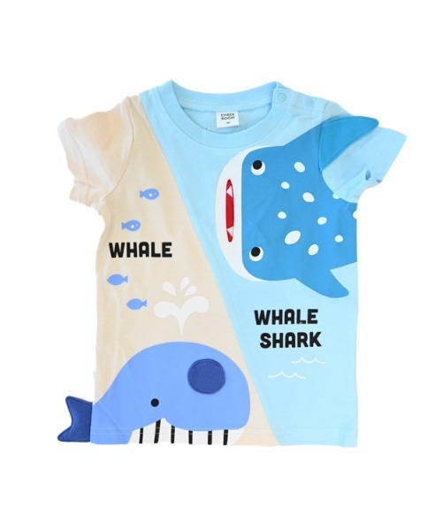 CHEEK ROOM(チークルーム)の「チークルーム くじらとさめ Tシャツ(Tシャツ/カットソー・キッズ・パープル/ライトグリーン/サックスブルー・90cm/100cm/110cm/120cm/130cm/80cm)」の18枚目の写真