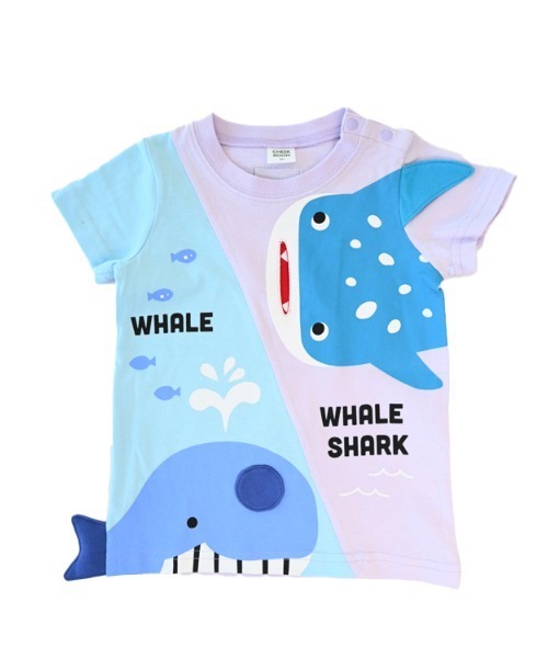 CHEEK ROOM(チークルーム)の「チークルーム くじらとさめ Tシャツ(Tシャツ/カットソー・キッズ・パープル/ライトグリーン/サックスブルー・90cm/100cm/110cm/120cm/130cm/80cm)」の20枚目の写真