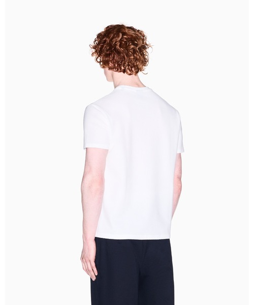 ARMANI EXCHANGE（アルマーニエクスチェンジ）の「【A|X アルマーニ エクスチェンジ】AXロゴ ワッフルエフェクト 半袖クルーネックTシャツ/REGULAR（Tシャツ/カットソー・メンズ・ブラック/オフホワイト・XX-LARGE/X-SMALL/X-LARGE/SMALL/MEDIUM/LARGE）」の3枚目の写真