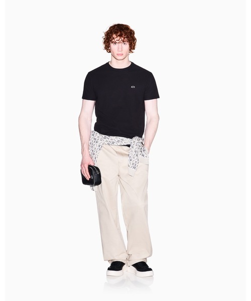 ARMANI EXCHANGE（アルマーニエクスチェンジ）の「【A|X アルマーニ エクスチェンジ】AXロゴ ワッフルエフェクト 半袖クルーネックTシャツ/REGULAR（Tシャツ/カットソー・メンズ・ブラック/オフホワイト・XX-LARGE/X-SMALL/X-LARGE/SMALL/MEDIUM/LARGE）」の9枚目の写真
