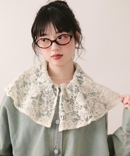 spanglelace collar blouse / スパンコールレースカラーブラウス