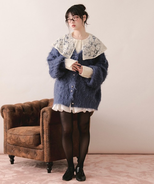 loin nuit（ロワンニュイ）の「spanglelace collar blouse / スパンコールレースカラーブラウス（シャツ/ブラウス・レディース・アイボリー・FREE）」の5枚目の写真