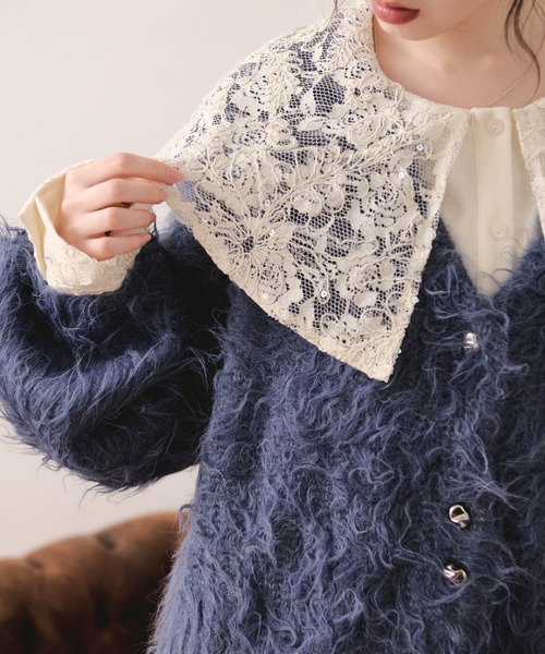 loin nuit（ロワンニュイ）の「spanglelace collar blouse / スパンコールレースカラーブラウス（シャツ/ブラウス・レディース・アイボリー・FREE）」の10枚目の写真