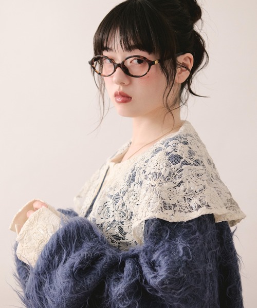 loin nuit（ロワンニュイ）の「spanglelace collar blouse / スパンコールレースカラーブラウス（シャツ/ブラウス・レディース・アイボリー・FREE）」の9枚目の写真
