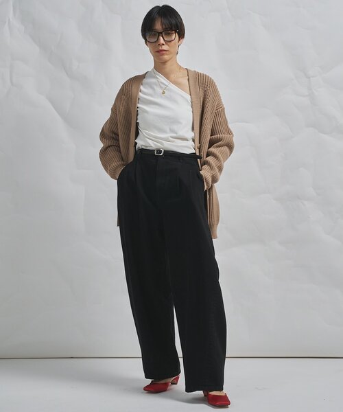 Whim Gazette(ウィムガゼット)の「【GEMINI】ワンショルダーカットソー(Tシャツ/カットソー・レディース・オフホワイト/チャコールグレー・FREE)」の22枚目の写真