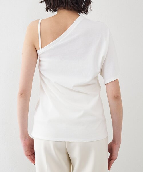 Whim Gazette(ウィムガゼット)の「【GEMINI】ワンショルダーカットソー(Tシャツ/カットソー・レディース・オフホワイト/チャコールグレー・FREE)」の9枚目の写真