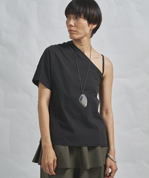 Whim Gazette(ウィムガゼット)の「【GEMINI】ワンショルダーカットソー(Tシャツ/カットソー・レディース・オフホワイト/チャコールグレー・FREE)」の20枚目の写真