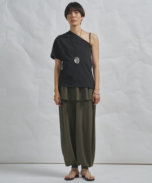 Whim Gazette(ウィムガゼット)の「【GEMINI】ワンショルダーカットソー(Tシャツ/カットソー・レディース・オフホワイト/チャコールグレー・FREE)」の21枚目の写真