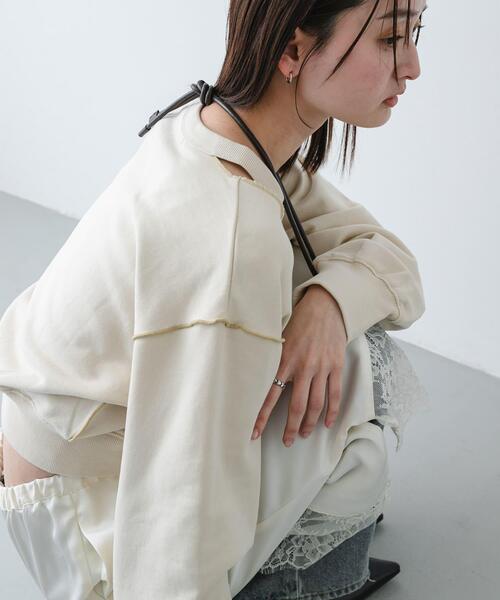 SENSE OF PLACE by URBAN RESEARCH(センスオブプレイスバイアーバンリサーチ)の「エリスリットスウェットトップ(スウェット・レディース・グレー/ブラック/アイボリー・ONE)」の9枚目の写真