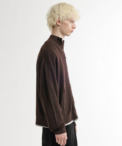 HARE(ハレ)の「Sharp Lineドライバーズニット(HARE)(ニット/セーター・メンズ・ブラック/ブラウン・FREE)」の14枚目の写真