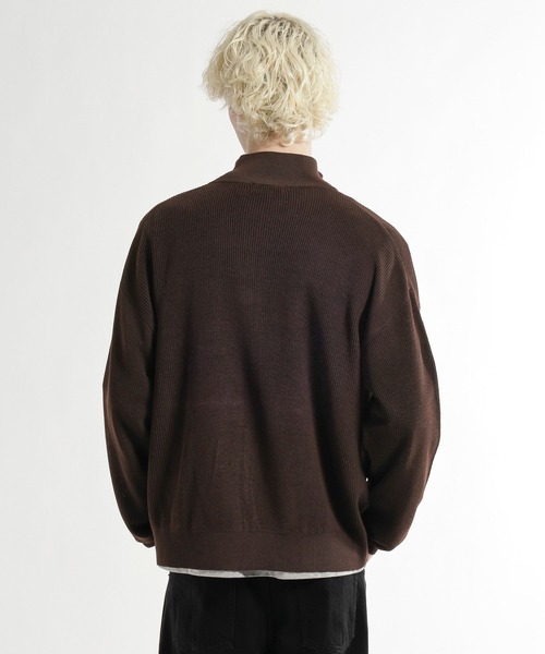 HARE(ハレ)の「Sharp Lineドライバーズニット(HARE)(ニット/セーター・メンズ・ブラック/ブラウン・FREE)」の15枚目の写真