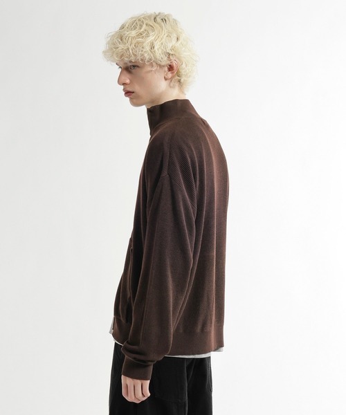 HARE(ハレ)の「Sharp Lineドライバーズニット(HARE)(ニット/セーター・メンズ・ブラック/ブラウン・FREE)」の16枚目の写真