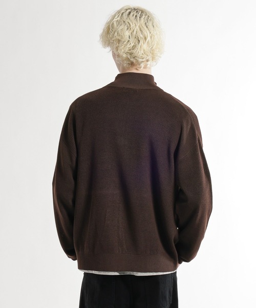 HARE(ハレ)の「Sharp Lineドライバーズニット(HARE)(ニット/セーター・メンズ・ブラック/ブラウン・FREE)」の19枚目の写真