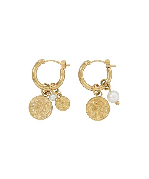 earth music&ecology（アースミュージックアンドエコロジー）の「【ステンレス】コインフープピアス（ピアス（両耳用）・レディース・ゴールド/シルバー・FREE）」の7枚目の写真