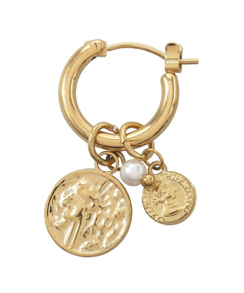 earth music&ecology（アースミュージックアンドエコロジー）の「【ステンレス】コインフープピアス（ピアス（両耳用）・レディース・ゴールド/シルバー・FREE）」の8枚目の写真