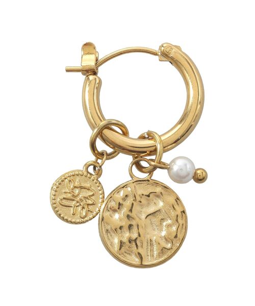 earth music&ecology（アースミュージックアンドエコロジー）の「【ステンレス】コインフープピアス（ピアス（両耳用）・レディース・ゴールド/シルバー・FREE）」の9枚目の写真