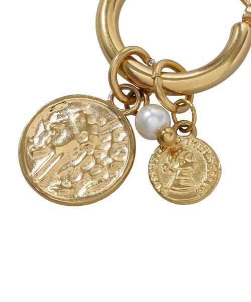 earth music&ecology（アースミュージックアンドエコロジー）の「【ステンレス】コインフープピアス（ピアス（両耳用）・レディース・ゴールド/シルバー・FREE）」の10枚目の写真