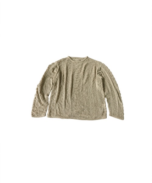 antiqua(アンティカ)の「透かし編み シアーニット(ニット/セーター・レディース・ベージュ/ブラック・ONESIZE)」の8枚目の写真