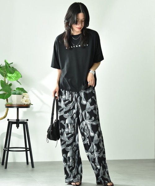 INTERPLANET（インタープラネット）の「【接触冷感】デシンプリントパンツ（その他パンツ・レディース・ブラック系その他/ブラック系その他2/ブラック・FREE）」の16枚目の写真