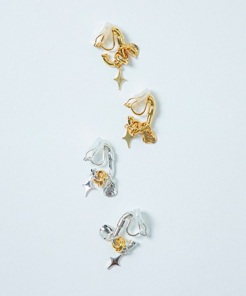 LAPUIS（ラピュイ）の「LAPUIS(ラピュイ)Sammy Charm earrings（イヤリング・レディース・ゴールド/マルチ・FREE）」の3枚目の写真