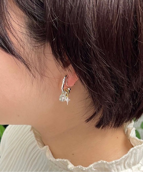 LAPUIS(ラピュイ)の「LAPUIS(ラピュイ)Sammy Charm earrings(イヤリング・レディース・ゴールド/マルチ・FREE)」の12枚目の写真