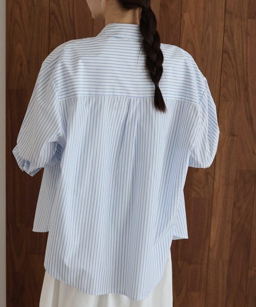 J by blue(ジェイバイブルー)の「カラーストライプシャツ(シャツ/ブラウス・レディース・ピンク/ホワイト/ブルー・MEDIUM)」の7枚目の写真