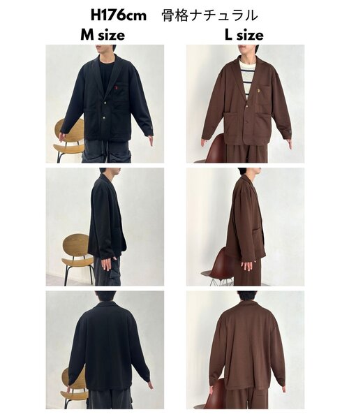 U.S. POLO ASSN.（ユーエスポロアッスン）の「【SETUP可】ポンチテーラードジャケット（テーラードジャケット・メンズ・ブラウン/ブラック・MEDIUM/LARGE）」の4枚目の写真