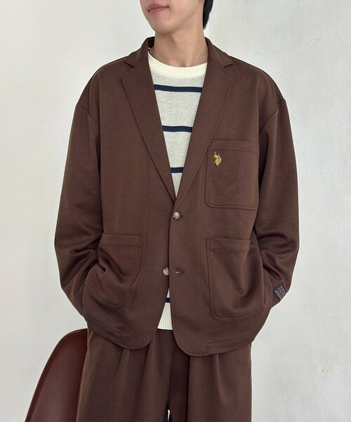 U.S. POLO ASSN.（ユーエスポロアッスン）の「【SETUP可】ポンチテーラードジャケット（テーラードジャケット・メンズ・ブラウン/ブラック・MEDIUM/LARGE）」の15枚目の写真