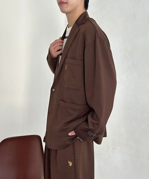 U.S. POLO ASSN.（ユーエスポロアッスン）の「【SETUP可】ポンチテーラードジャケット（テーラードジャケット・メンズ・ブラウン/ブラック・MEDIUM/LARGE）」の16枚目の写真