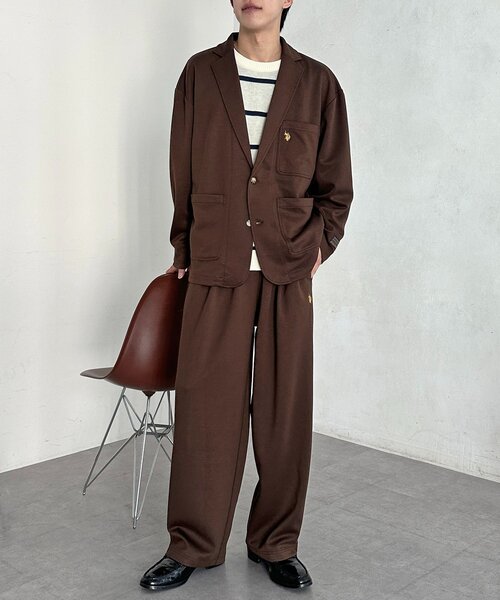 U.S. POLO ASSN.（ユーエスポロアッスン）の「【SETUP可】ポンチテーラードジャケット（テーラードジャケット・メンズ・ブラウン/ブラック・MEDIUM/LARGE）」の19枚目の写真