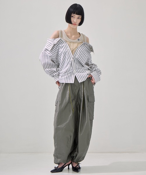 Maison MIHARA YASUHIRO(メゾンミハラヤスヒロ)の「【MIHARA YASUHIRO/ミハラヤスヒロ】LAYERED STRIPE SHIRTS/レイヤードストライプシャツ(シャツ/ブラウス・レディース・ブルー/ホワイト・36)」の19枚目の写真