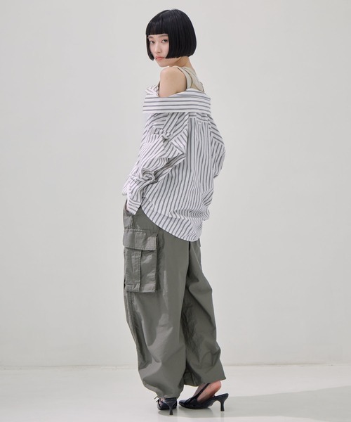 MIHARA YASUHIRO/ミハラヤスヒロ】LAYERED STRIPE SHIRTS/レイヤード MIHARA YASUHIRO/ミハラヤスヒロ】LAYERED STRIPE SHIRTS/レイヤード